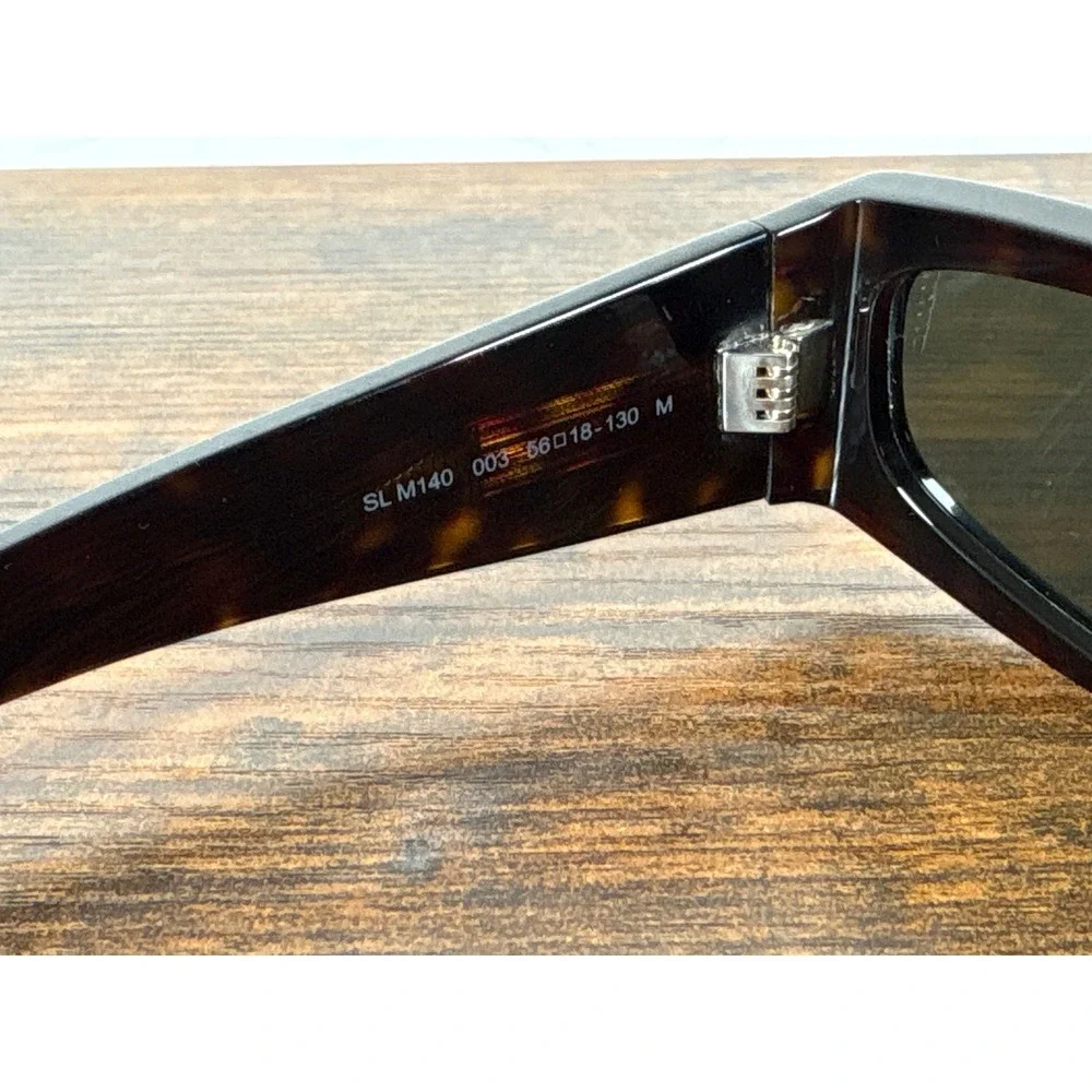 Saint Laurent SL M140 003 Havana Tortoise‎ Rectangular Sunglasses YSL Monogram
